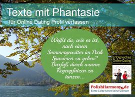 Texte mit Phantasie fr Online Datingprofil verfassen